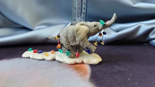 Tuskers lit elephant resin - up,